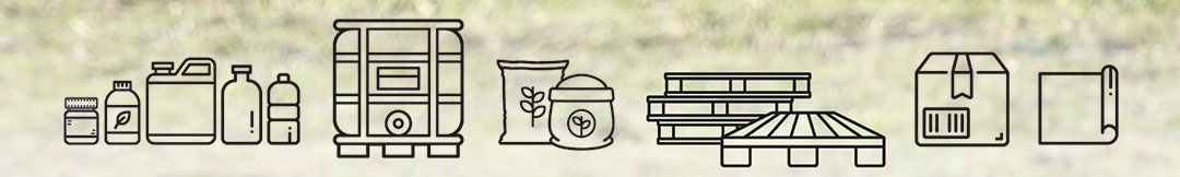 Tipos de envases de residuos agrícolas y ganaderos